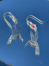 Load image into Gallery viewer, Ruby Hummingbird Earrings
